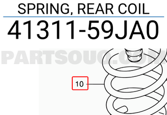 Suzuki 4131159JA0 SPRING, REAR COIL