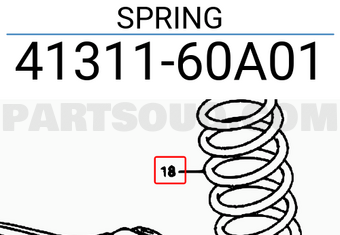 Suzuki 4131160A01 SPRING