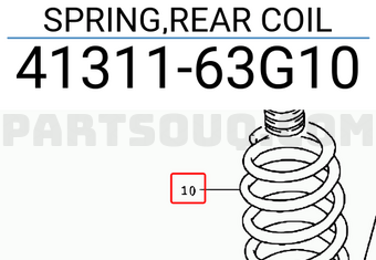 Suzuki 4131163G10 SPRING,REAR COIL