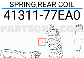 Suzuki 4131177EA0 SPRING,REAR COIL