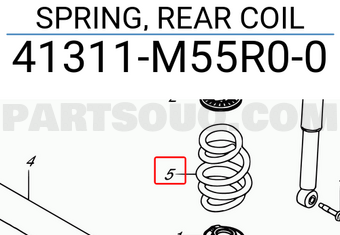 Suzuki 41311M55R00 SPRING, REAR COIL