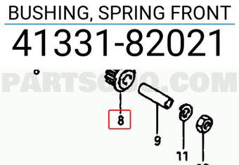 Suzuki 4133182021 BUSHING, SPRING FRONT