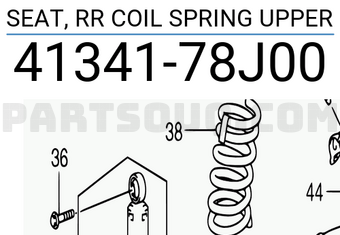 Suzuki 4134178J00 SEAT, RR COIL SPRING UPPER