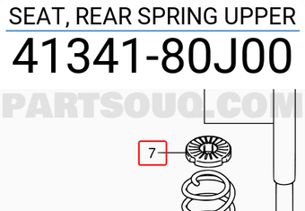 Suzuki 4134180J00 SEAT, REAR SPRING UPPER