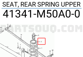 Suzuki 41341M50A00 SEAT, REAR SPRING UPPER