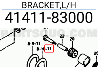 Suzuki 4141183000 BRACKET,L/H