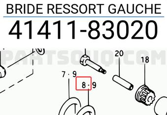 Suzuki 4141183020 BRIDE RESSORT GAUCHE