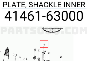 Suzuki 4146163000 PLATE, SHACKLE INNER