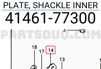 Suzuki 4146177300 PLATE, SHACKLE INNER