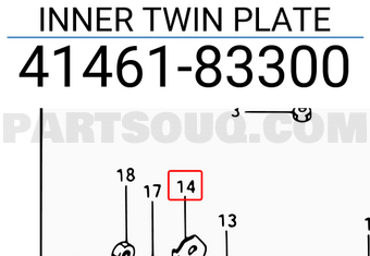 Suzuki 4146183300 INNER TWIN PLATE