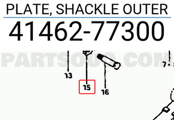 Suzuki 4146277300 PLATE, SHACKLE OUTER