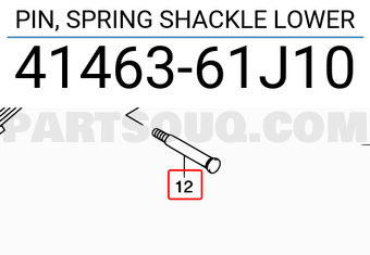 Suzuki 4146361J10 PIN, SPRING SHACKLE LOWER
