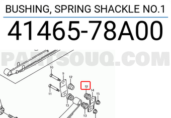 Suzuki 4146578A00 BUSHING, SPRING SHACKLE NO.1