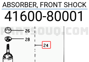 Suzuki 4160080001 ABSORBER, FRONT SHOCK
