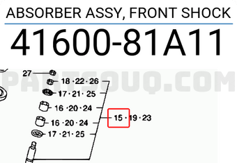 Suzuki 4160081A11 ABSORBER ASSY, FRONT SHOCK