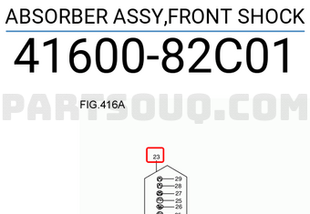 Suzuki 4160082C01 ABSORBER ASSY,FRONT SHOCK