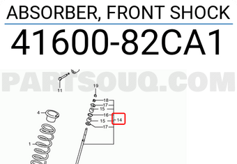 Suzuki 4160082CA1 ABSORBER, FRONT SHOCK