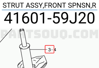 Suzuki 4160159J20 STRUT ASSY,FRONT SPNSN,R