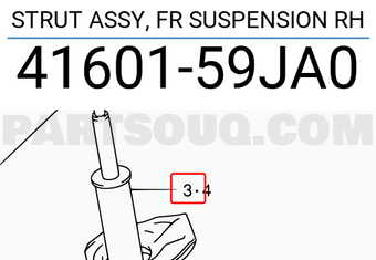 Suzuki 4160159JA0 STRUT ASSY, FR SUSPENSION RH