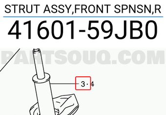 Suzuki 4160159JB0 STRUT ASSY,FRONT SPNSN,R