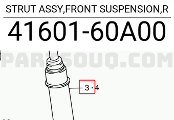Suzuki 4160160A00 STRUT ASSY,FRONT SUSPENSION,R