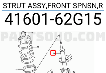 Suzuki 4160162G15 STRUT ASSY,FRONT SPNSN,R