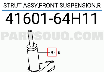 Suzuki 4160164H11 STRUT ASSY,FRONT SUSPENSION,R