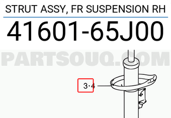 Suzuki 4160165J00 STRUT ASSY, FR SUSPENSION RH