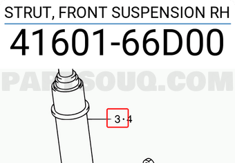 Suzuki 4160166D00 STRUT, FRONT SUSPENSION RH