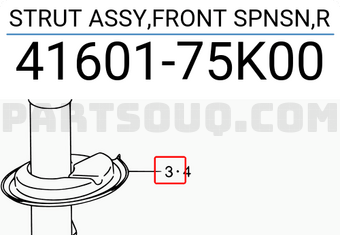 Suzuki 4160175K00 STRUT ASSY,FRONT SPNSN,R