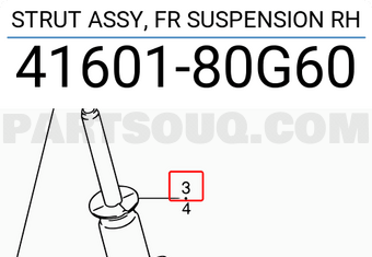 Suzuki 4160180G60 STRUT ASSY, FR SUSPENSION RH