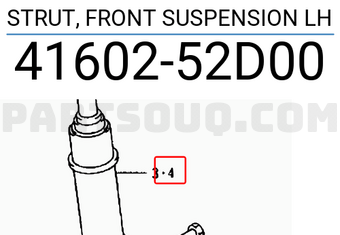 Suzuki 4160252D00 STRUT, FRONT SUSPENSION LH