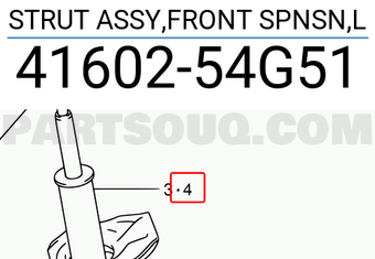 Suzuki 4160254G51 STRUT ASSY,FRONT SPNSN,L