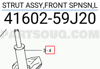 Suzuki 4160259J20 STRUT ASSY,FRONT SPNSN,L