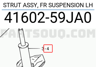 Suzuki 4160259JA0 STRUT ASSY, FR SUSPENSION LH