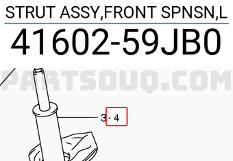 Suzuki 4160259JB0 STRUT ASSY,FRONT SPNSN,L