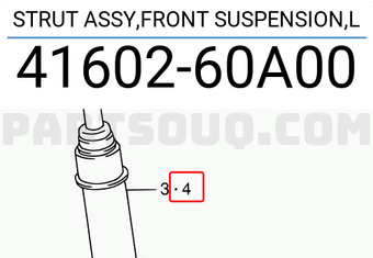 Suzuki 4160260A00 STRUT ASSY,FRONT SUSPENSION,L
