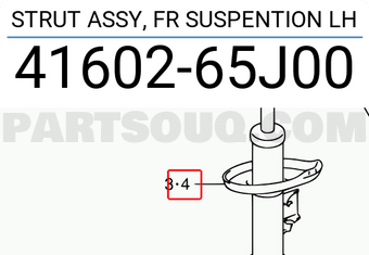 Suzuki 4160265J00 STRUT ASSY, FR SUSPENTION LH