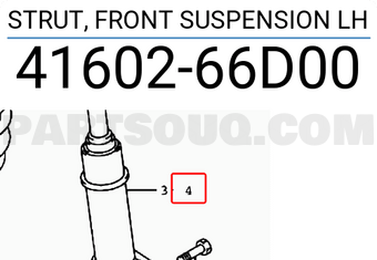 Suzuki 4160266D00 STRUT, FRONT SUSPENSION LH
