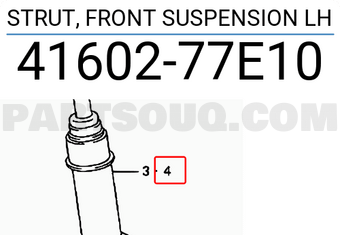 Suzuki 4160277E10 STRUT, FRONT SUSPENSION LH