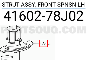 Suzuki 4160278J02 STRUT ASSY, FRONT SPNSN LH