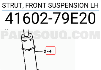 Suzuki 4160279E20 STRUT, FRONT SUSPENSION LH