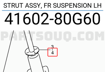 Suzuki 4160280G60 STRUT ASSY, FR SUSPENSION LH
