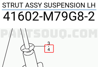 Suzuki 41602M79G82 STRUT ASSY SUSPENSION LH