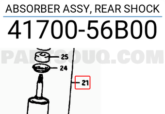 Suzuki 4170056B00 ABSORBER ASSY, REAR SHOCK