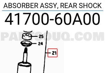Suzuki 4170060A00 ABSORBER ASSY, REAR SHOCK