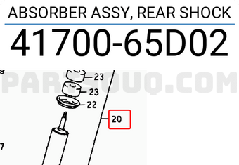 Suzuki 4170065D02 ABSORBER ASSY, REAR SHOCK