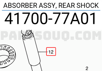 Suzuki 4170077A01 ABSORBER ASSY, REAR SHOCK