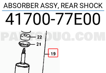 Suzuki 4170077E00 ABSORBER ASSY, REAR SHOCK