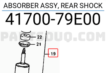 Suzuki 4170079E00 ABSORBER ASSY, REAR SHOCK